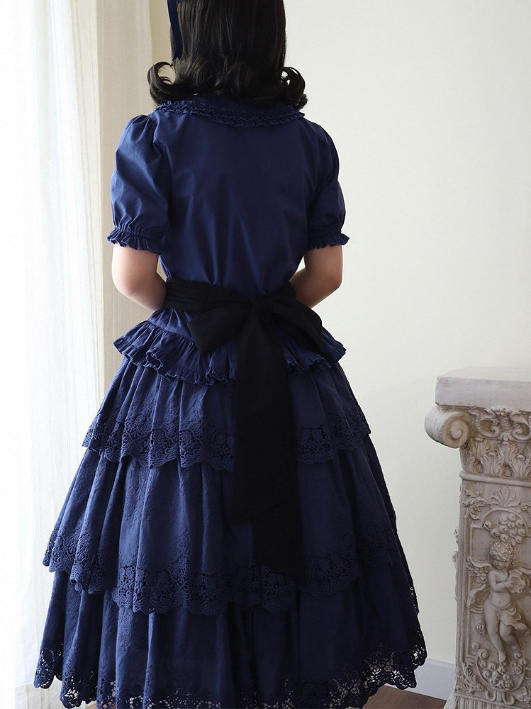 Elegant Multilayer Ruffled Floral Embroidery Skirt - Miss Point