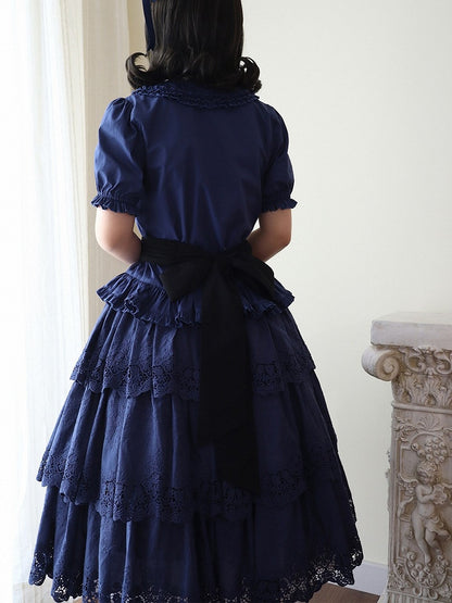 Elegant Multilayer Ruffled Floral Embroidery Skirt - Miss Point