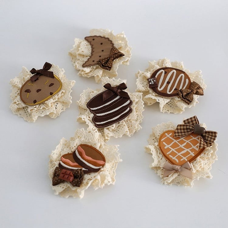 Cookie Bowknot Decorated Hairclip 6 Options