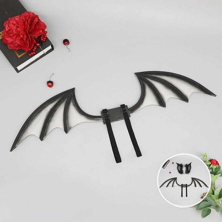 Fledermausflügel Halloween SchwarzRot/Grau/Lila/Blau