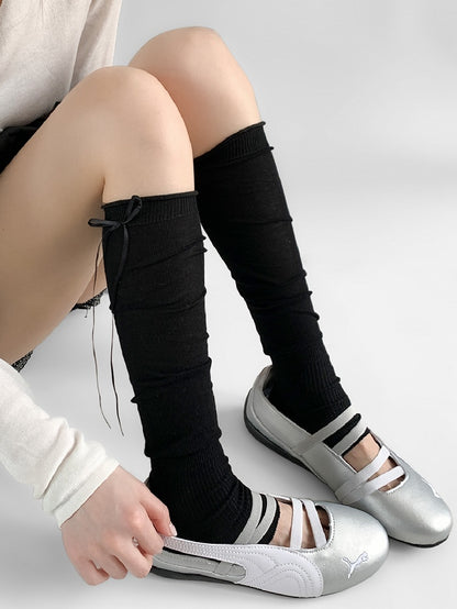 Bowknot Sleeves Self-tie Color 7 Options Leg