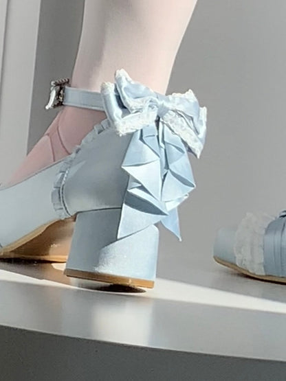 Shoe Clips Options Trimmed Lace Bowknot 4 Color