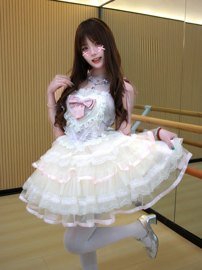 Lolita Satin Ballet Heart Short JSK Dress – Sweet Birthday Gown