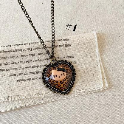 Brown Leopard Pattern Kitty Necklace/Ring/Bracelet/Choker