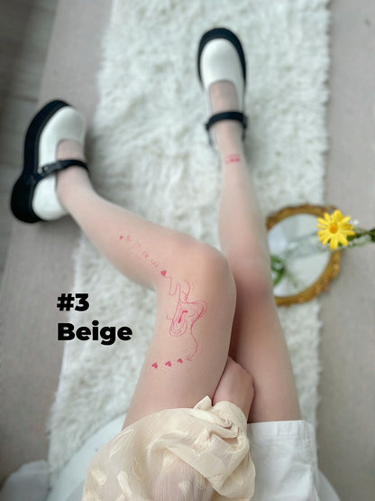 9 Options Lolita Print Tights