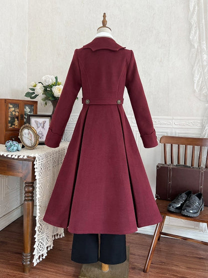 + Wings Shirt Red Collar Sleeves Black Waist High Pants Ouji Coat Cross Long Charms Bat Lolita White