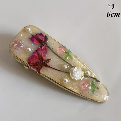 Oil Painting Inspired Floral Hair Clips