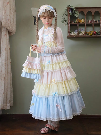 Regenbogen Pastell Süße Lolita Tasche Hand