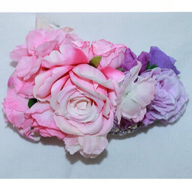 Verzierte Krone PinkLila Haarspange Design Floral