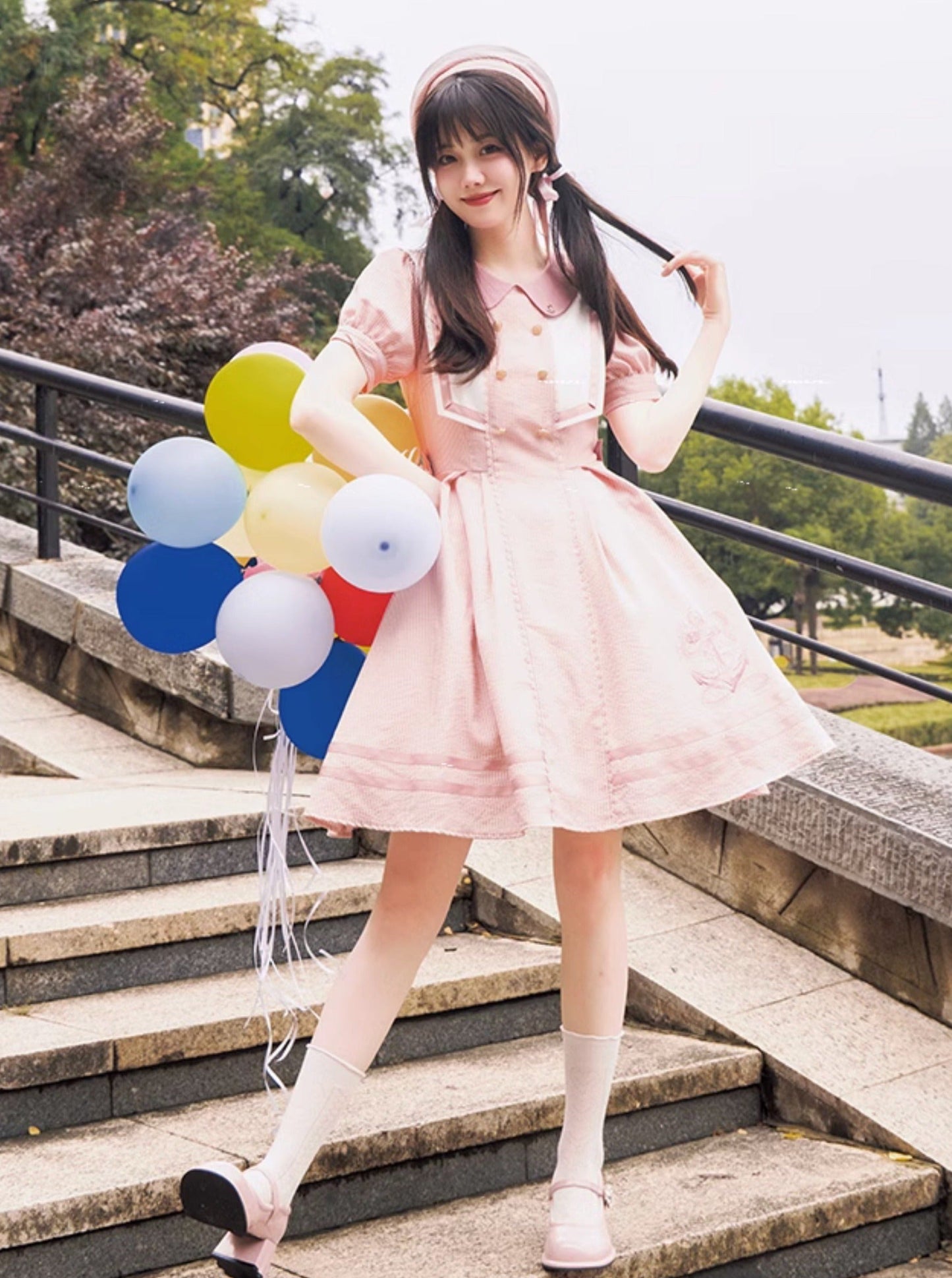 Sommerkleid Kula Sommer Streifenkleid Navy + Elegant