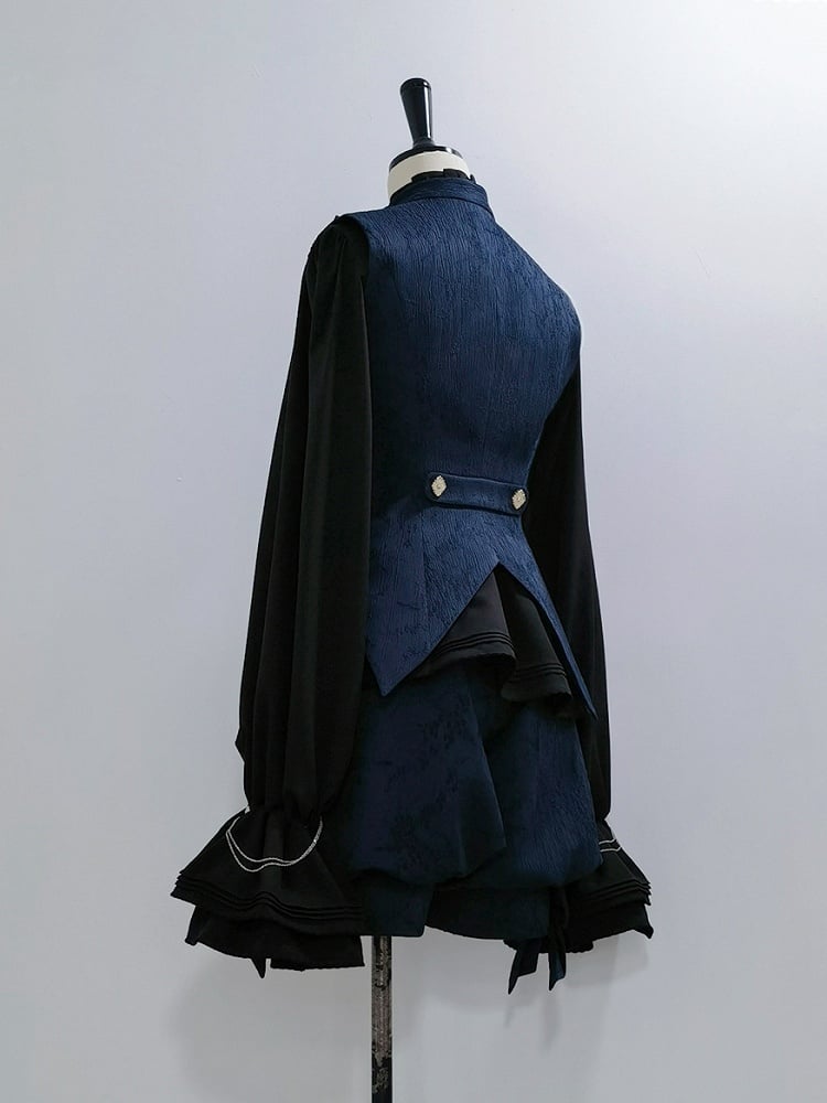 Shorts Jacquard Knickerbockers Lolita Blue Ouji