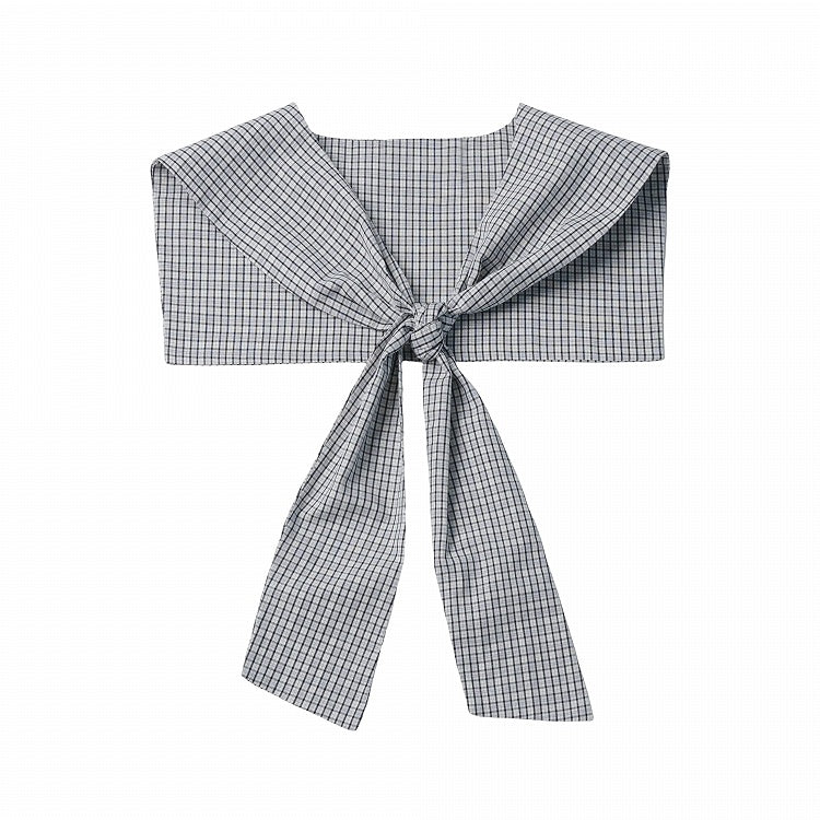 Casual Kawaii Gray White Plaid Shawl - PINK SAVIOR