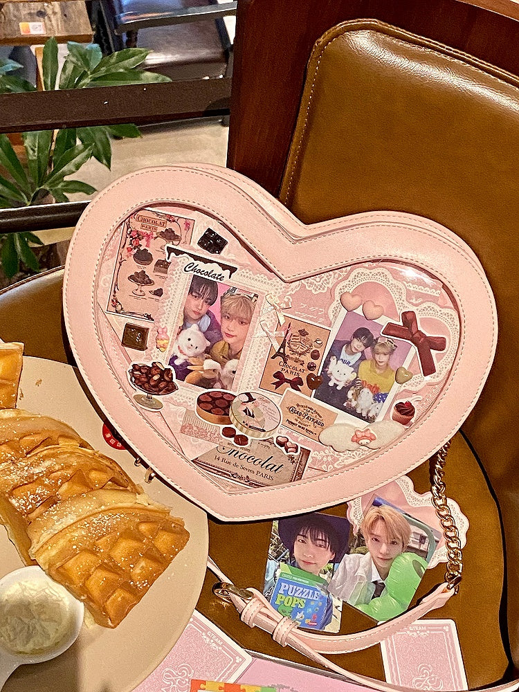 Bag Pink Adjustable Ita Heart-shaped Strap with