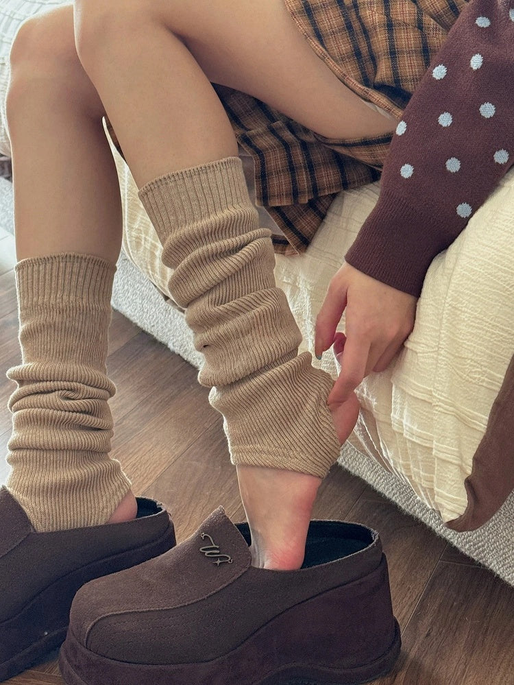 Slouchy Knit Leg Warmers Ribbed