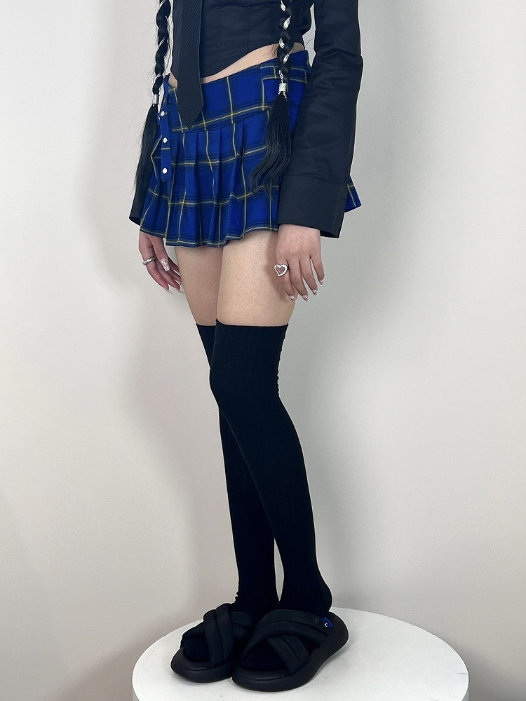 Knee 6 Over Stripe Colors Stockings Pattern Vertical
