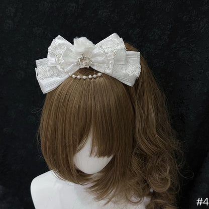 Floral Headpieces KC Set - Four-Color Necklace Lace Hime Chokers Lolita Bow