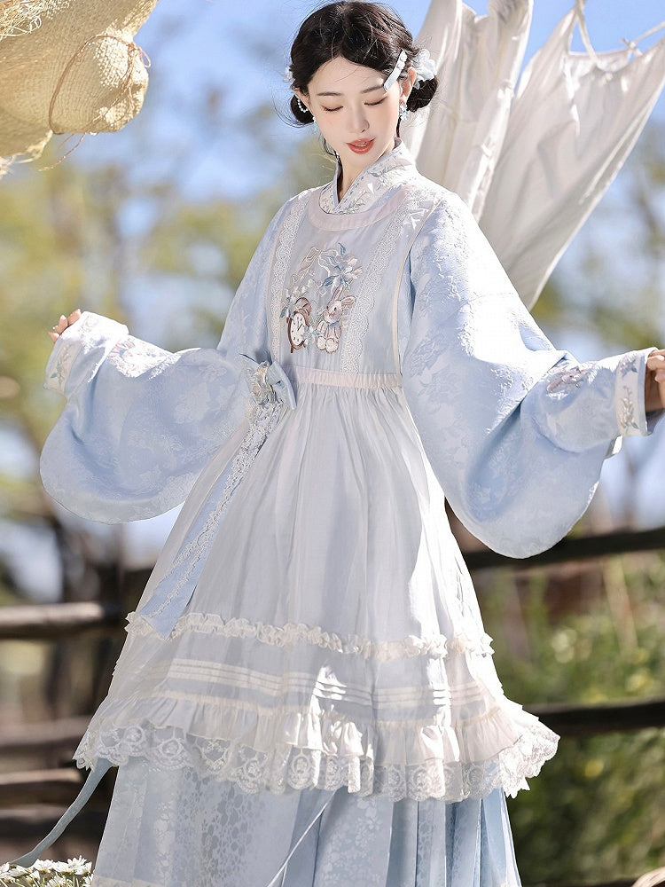 Alice in Wonderland Chinese Style Lolita Outfit Set for Spring Autumn - Unknown Star