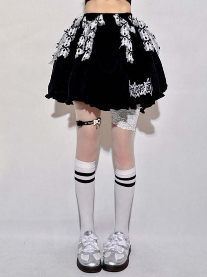 and with Black Foldable Lining Gothic Skirt Length Adjustable Built-In