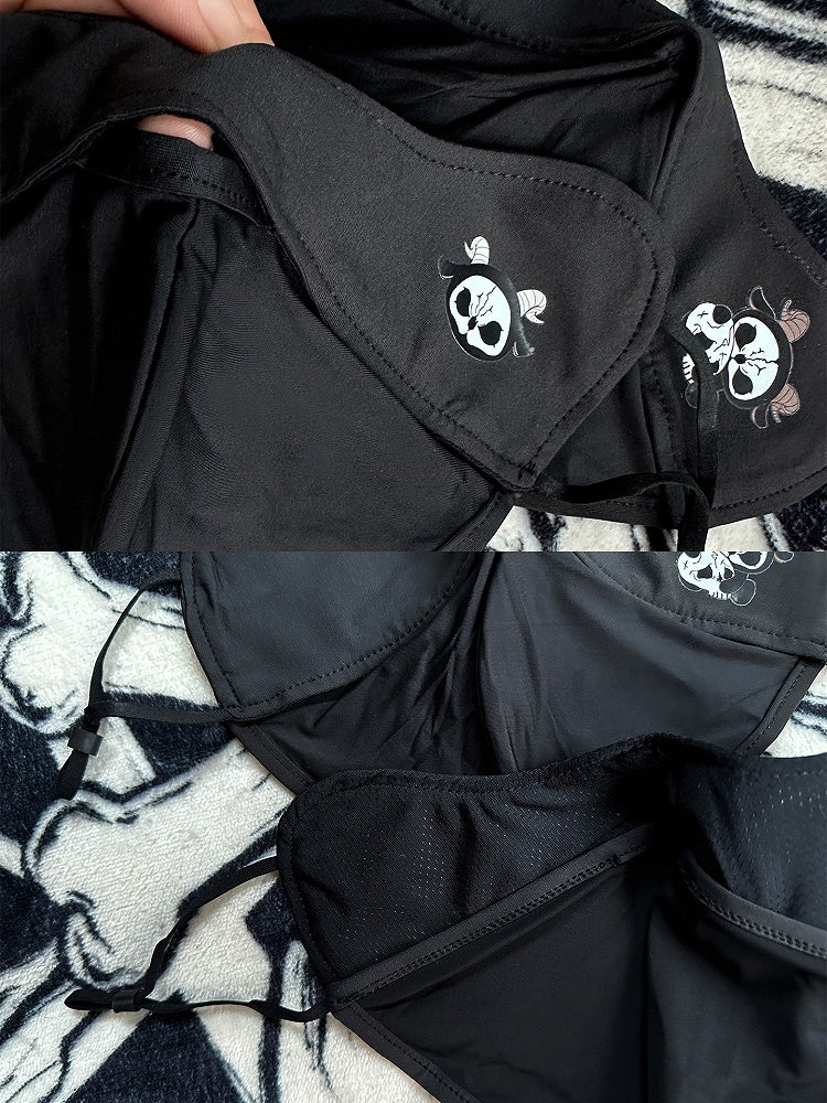 Reaper Gothic Protection Grim Black Sun White Print and With Mask