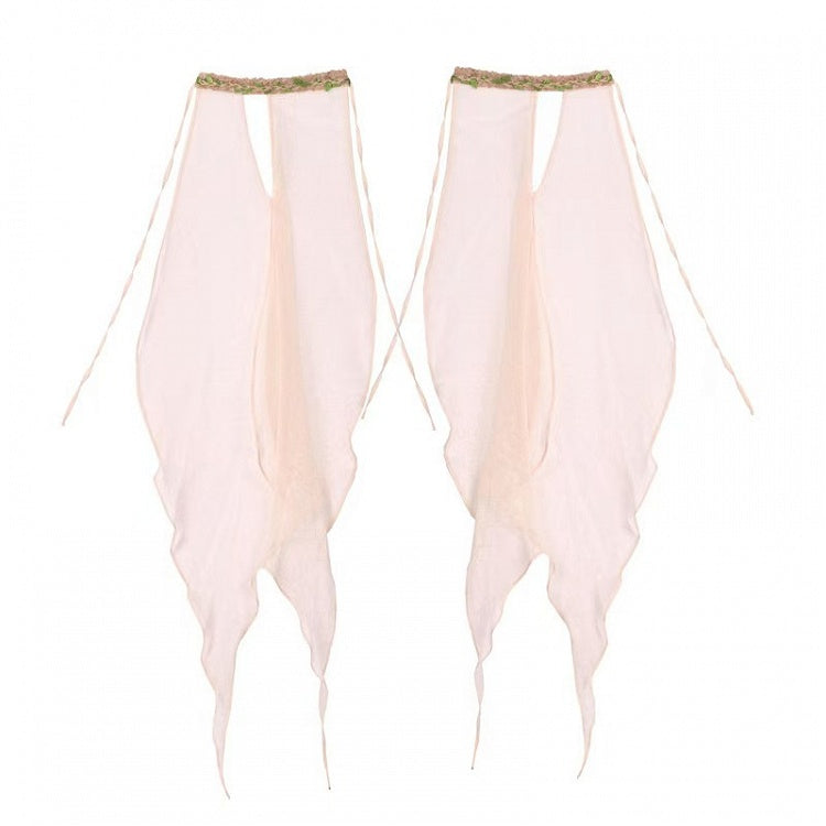 フェアリー系イレギュラーカスケーディングフリルスリーブ