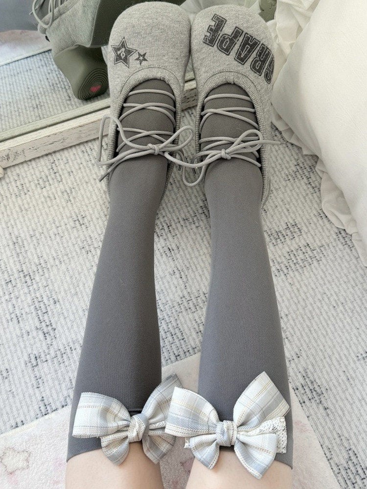 Beige Style with Lolita Accents (2 Colors: Stockings Bow