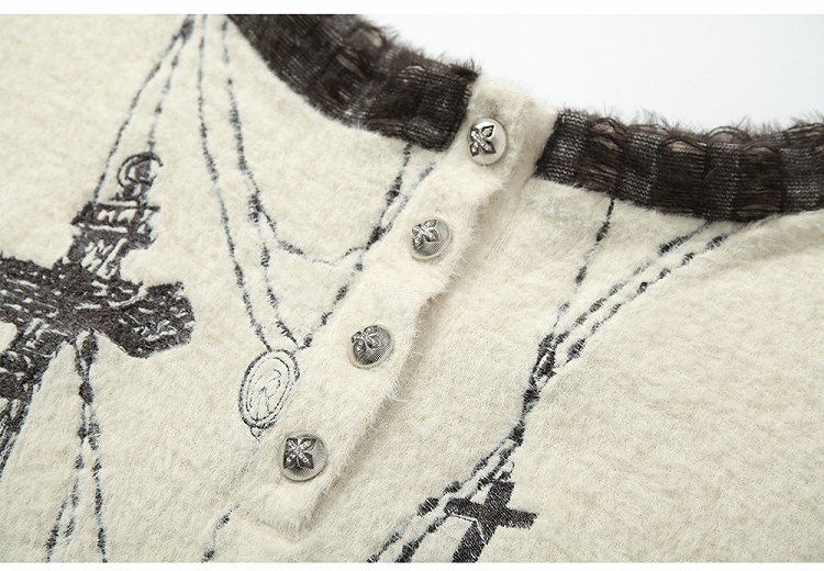 Off-Shoulder Cross Apricot Top mit Schal