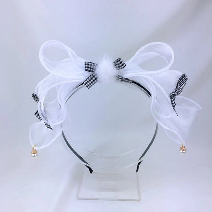 Sheer Gingham KC Pom-Pom