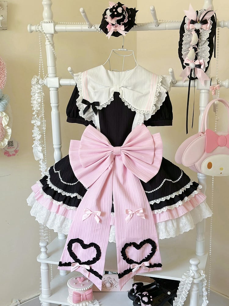 Green / Pink Bow Train Big