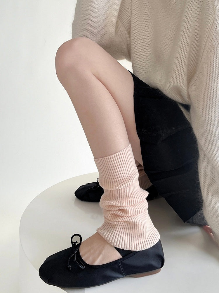 Leg Ribbed Ballet Warmers with Style 9 Ruffles Colors Layered Knit