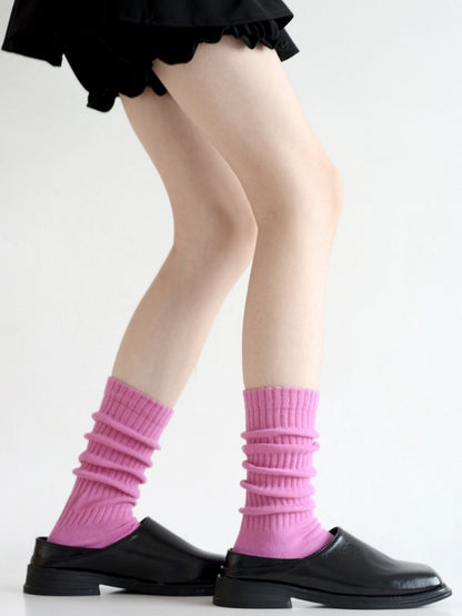 Colors Color Socks Calf Minimalist Solid 6 Loose