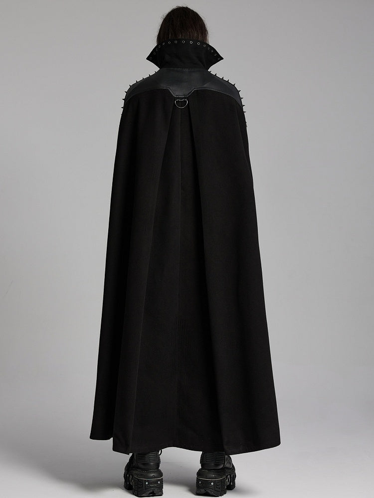 Men's Stand Black Handsome Punk Cape Collar