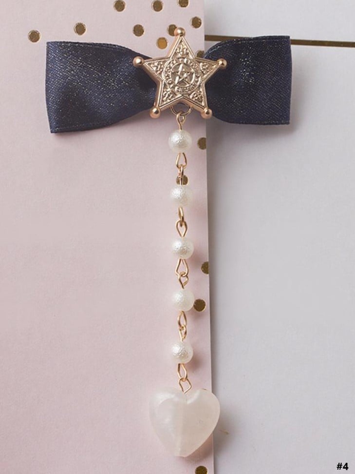 Lolita Blue Clip Hair Bowknot Sailor