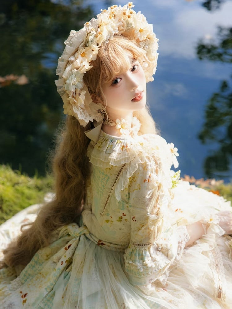 Bonnet Floral Hanayome Lolita Daisy Design