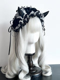 Lace and Color Hairband Devil 8 – Accents with Horn Ruffles Gothic Options