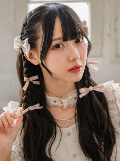 Bowknot Hair 6 Pearl Kei Clip Color Jirai Options