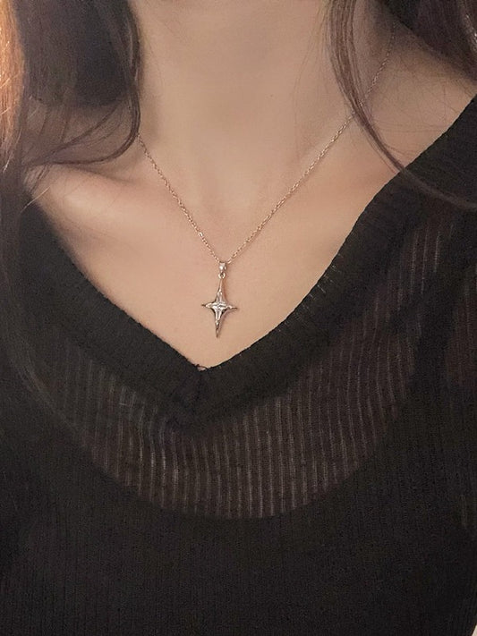 Silver Star Pendant Necklace