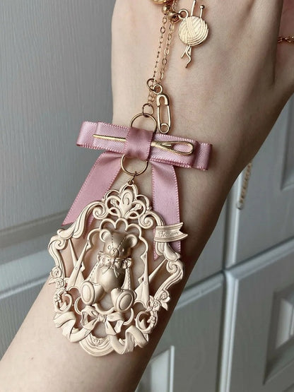 Elegant Gold Lolita Necklace with Bear - Treasure House