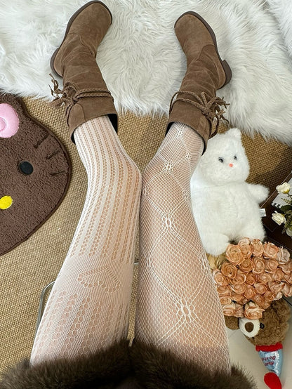 Y2K 5 Optionen Strumpfhose Asymmetrisches Design Farbe