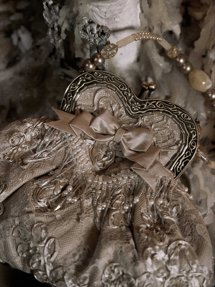 Perlenquasten Vintage Hand Kiss-Lock Taschenverschluss