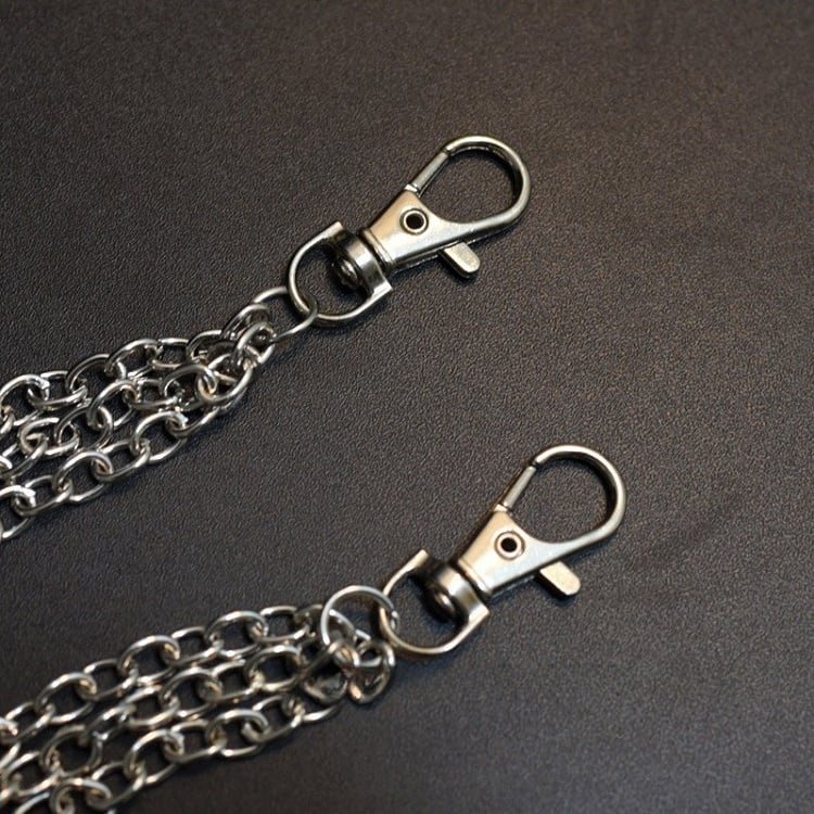 Belt Silver Cross Black Details Chain + Waist Star Charm