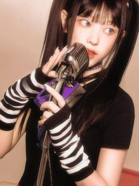 Color – Striped Options Y2K Fingerless Warmers 6 Arm