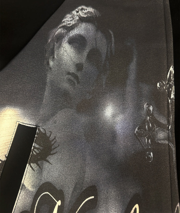 Schwarzer Emo Punk Spooky Girl Kapuzenpullover