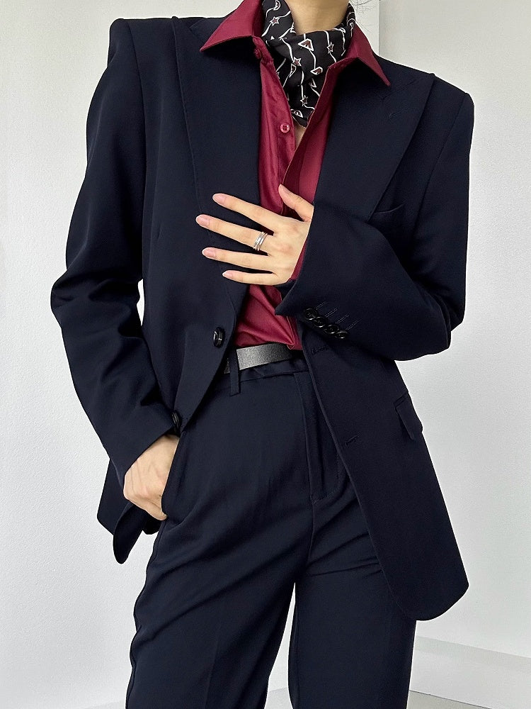 Shirt Unisex Pointed Front Collar Wine Cuff with Ouji Red Lolita Button