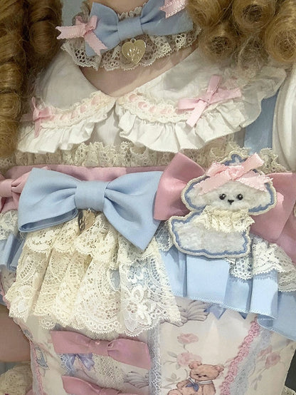 Puppy Brooch Plush Trim Embroidered