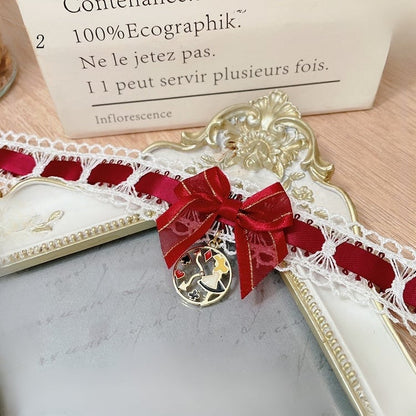 Vibes Alice Wonderland in Options Trim Christmas Choker Lace RedWhite 2