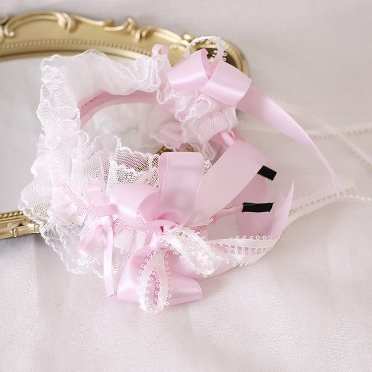 Ribbon Bowknot Lolita Lace Sweet Lovely Pink-Purple KC
