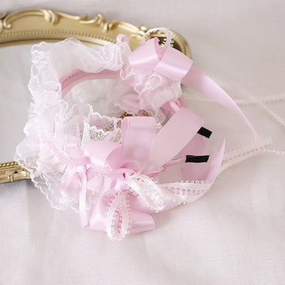 Ribbon Bowknot Lolita Lace Sweet Lovely Pink-Purple KC