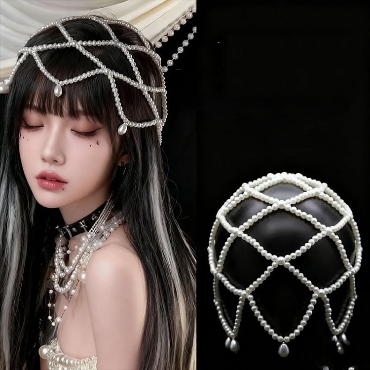 Headpiece Accents Water White Drop Bead