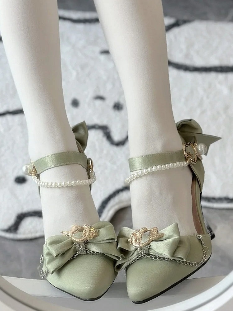 Heels - High Details Beaded Lolita Chain Mermaid Detachable with Elegant