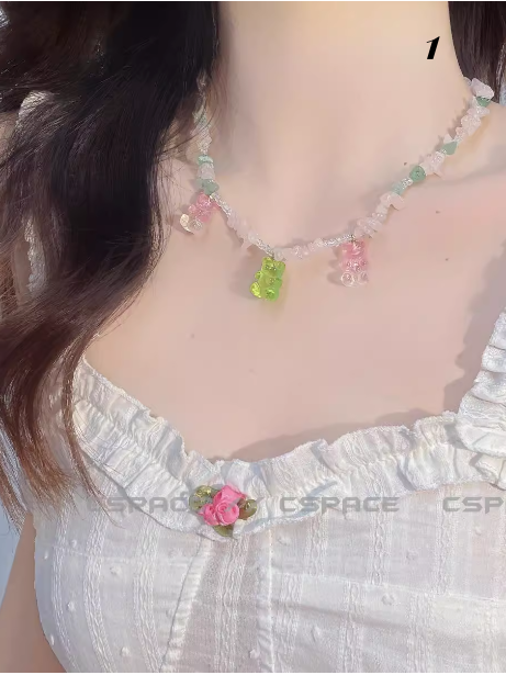 Y2K マクロン グミベア ネックレス リング ブレスレット